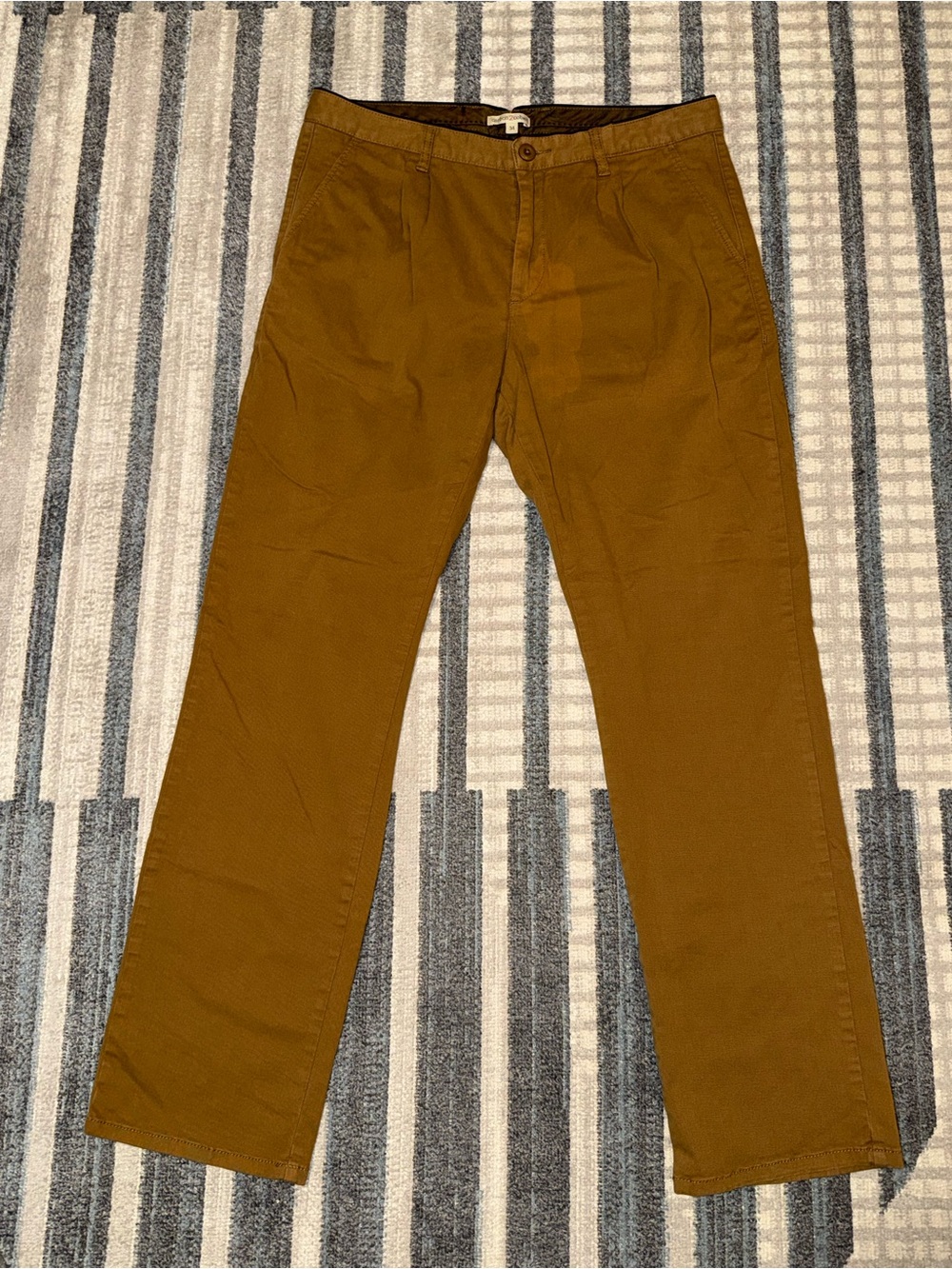 Carbon2Cobalt Men's Casual Chino Pants in Brown, Size 34, Cotton Comfortable